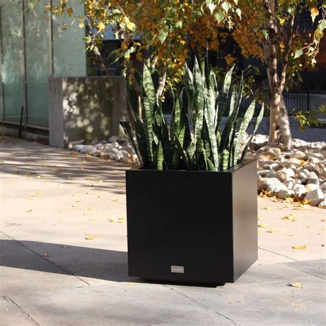 veradek metallic cube galvanized steel planter box|Veradek Metallic Series Galvanized Steel Planter Box .